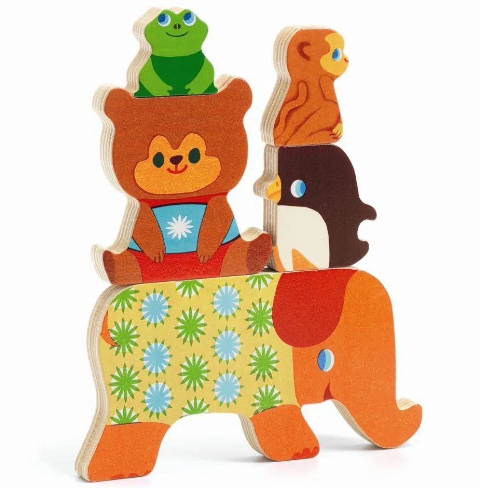 Stablepuslespil Med 5 Brikker - Woodypile