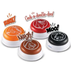 Svarknapper Med Dyrelyde, 4 Stk