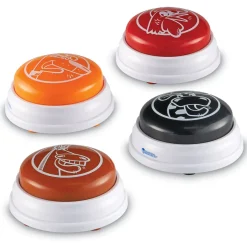 Svarknapper Med Dyrelyde, 4 Stk