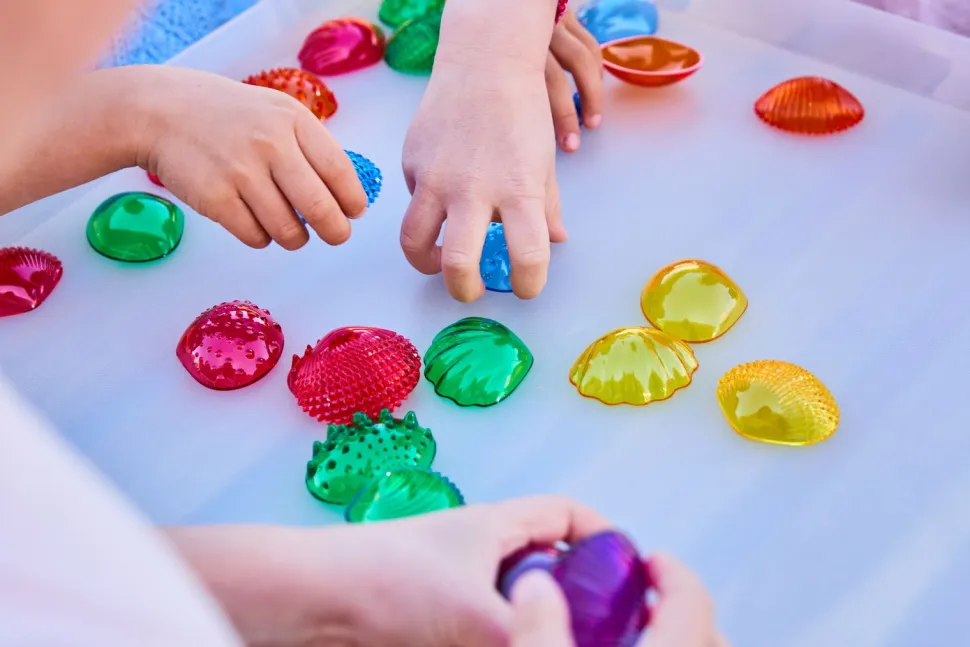 Taktilskaller - Transparente, 108 Stk