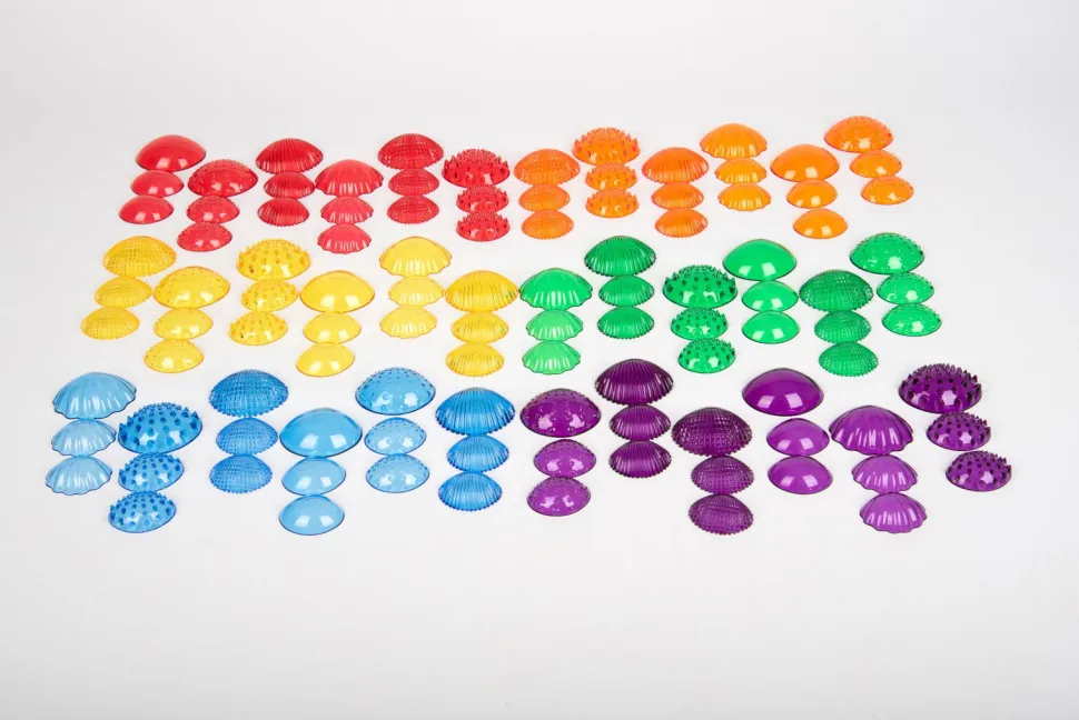 Taktilskaller - Transparente, 108 Stk