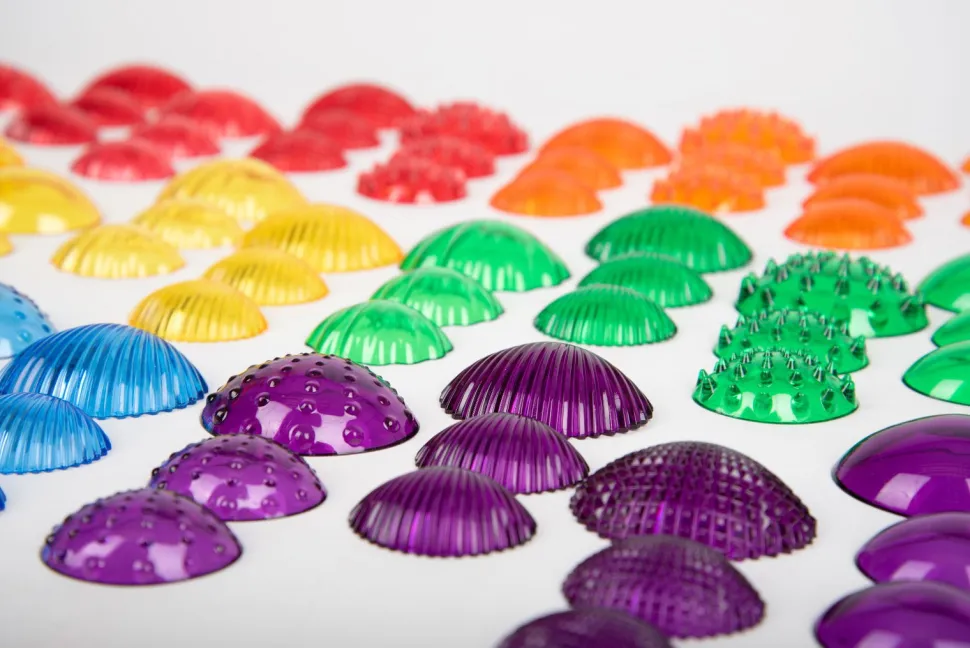 Taktilskaller - Transparente, 108 Stk