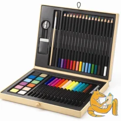 Tegne- Og Malekuffert Med 45 Dele