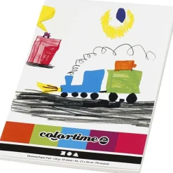 Tegneblok A4 / 120 Gr. - Hvid, 50 Ark