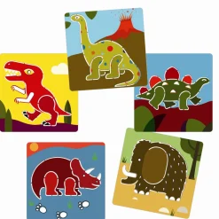 Tegneskabeloner - Dinosaurer, 5 Stk