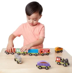 Togsaet I Trae - 8 Stk I Kasse