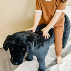 Tojdyr I Plys - Labrador, Sort