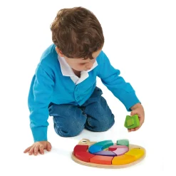 Traepuslespil M. 12 Brikker - Farveslangen