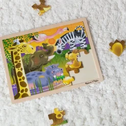 Traepuslespil M. 24 Brikker - Afrikas Dyr