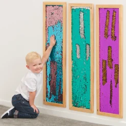 Vaegpanel M. Pailletter - Lilla/Guld, 1 Stk