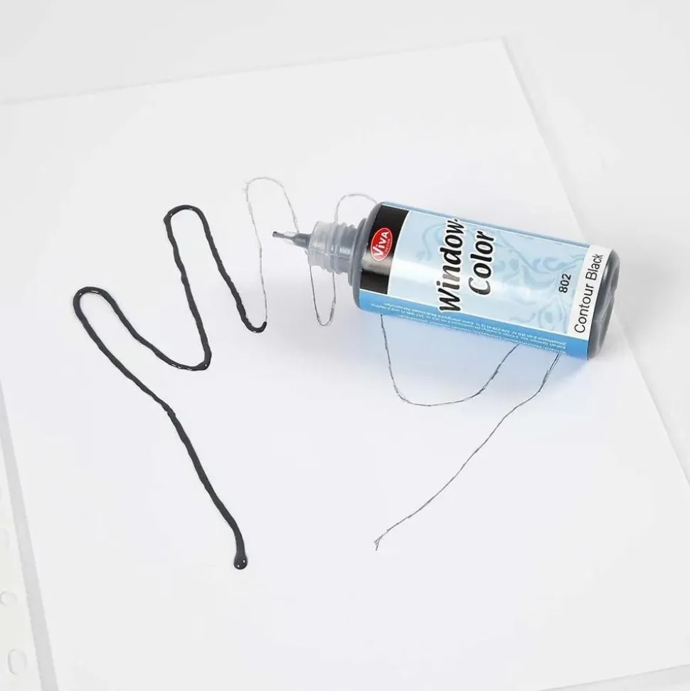 Vinduesmaling - Sort, 90 Ml.