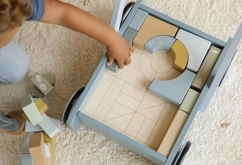 Vogn Med Klodser - Bla