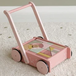 Vogn Med Klodser - Rosa