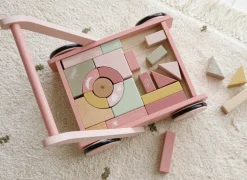 Vogn Med Klodser - Rosa